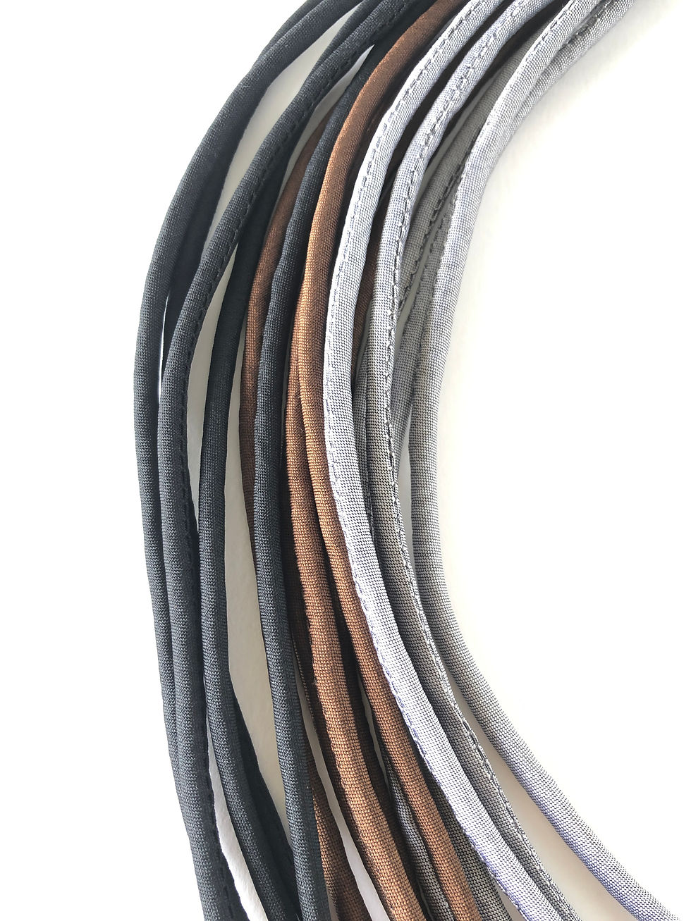 Thumbnail: Tricolour Cambodian Silk Thread Necklace in Classic Hues