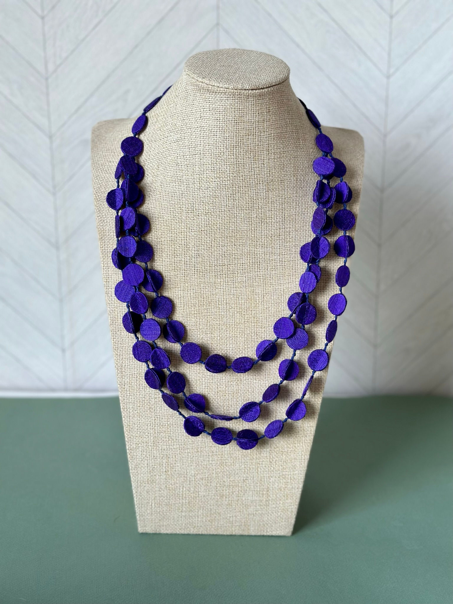 Sangkea 3 String Necklace in Scandinavian Blue