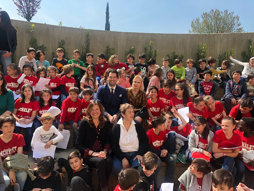 Alvaro and Kristina with the Elementary School Michelet