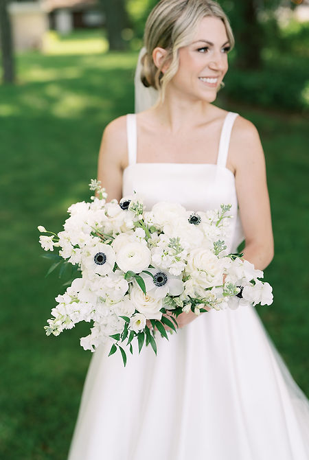 White & Anemone Wedding Bouquet | Sarnia Ontario Wedding & Event Planning | Perfectly Designed Events