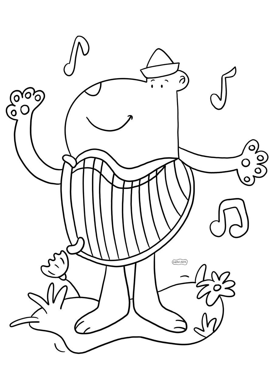 Harper Bear Coloring Sheet