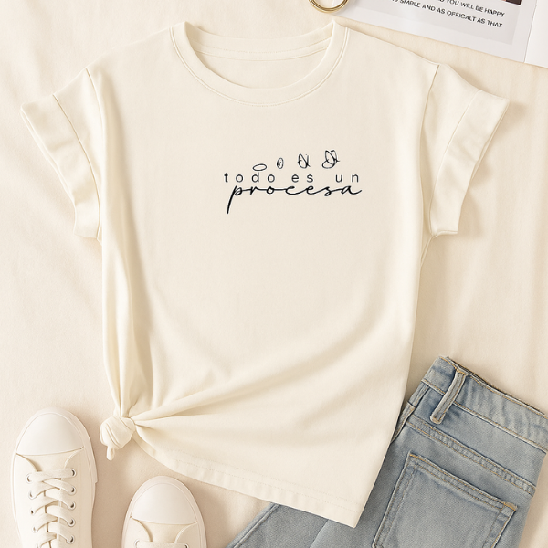 Camiseta estampada con frase inspiradora, uso diario o regalo