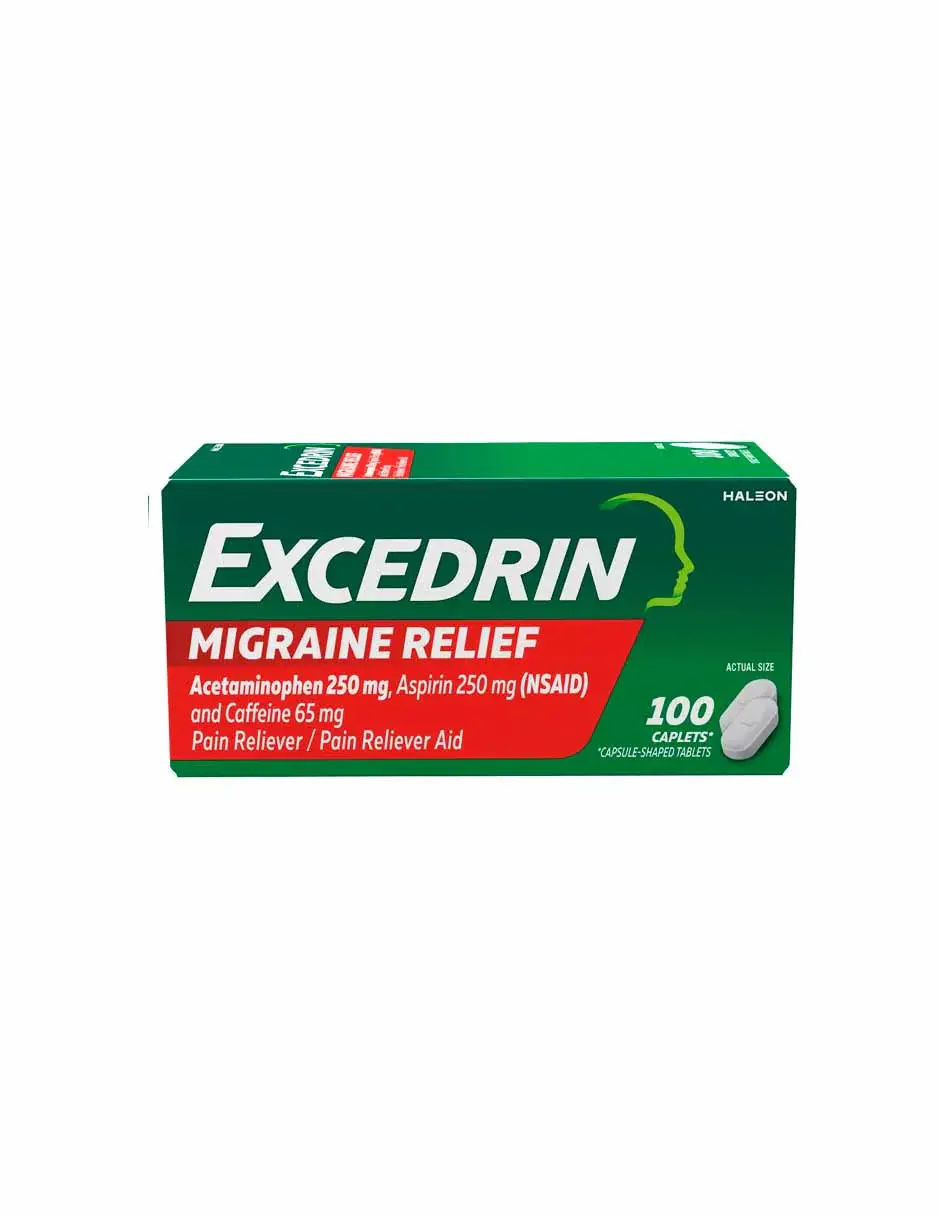 Excedrin Migrana x 100 Tabletas Rojo