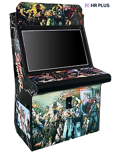this premium HR PLUS arcade machine features iconic Street Fighter artwork and a dual-joystick setup for head-to-head fighting action. It is the ultimate retro attraction to boost engagement in office game rooms, corporate events, and commercial entertainment spaces.