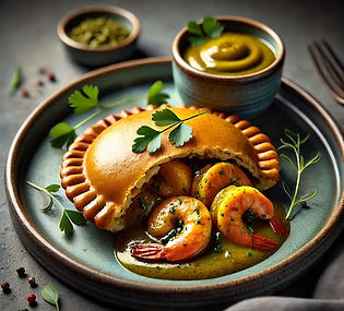 Curried Shrimp and Banana Patty