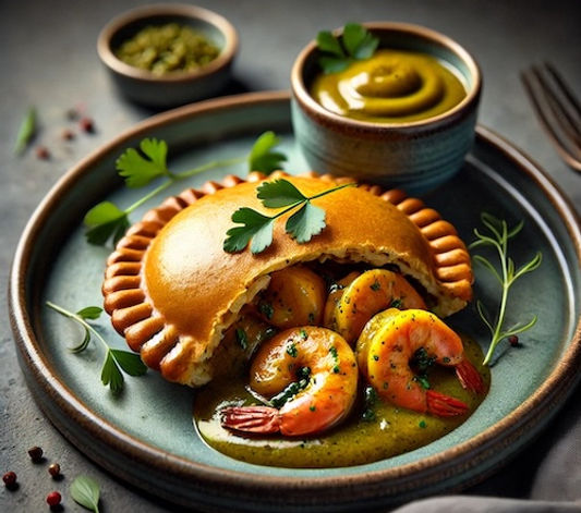 Curried Shrimp and Banana Patty