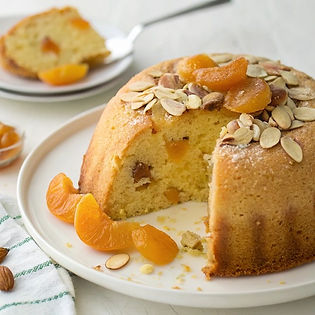 Madeira Cake with Almond Liqueur and Chopped Apricots