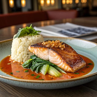 Crispy Skin Salmon with Lemongrass Chili Sauce