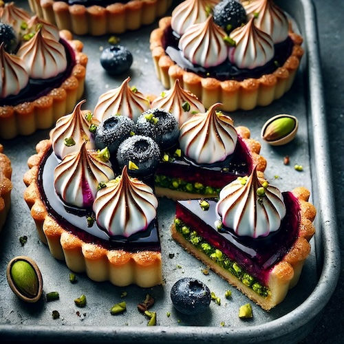 Pistachio and Blueberry Frangipane Tarts Relaxed Recipes