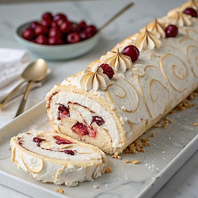 Amarene and Kirsch Cherry Roulade