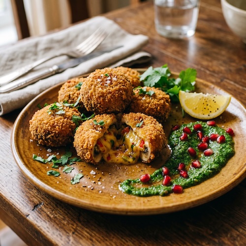 Spiced Stuffed Mushrooms