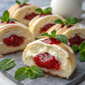 Strawberry and Lemon Iced Buns
