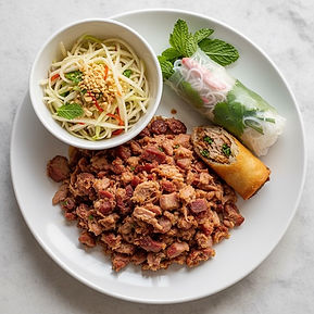 NC Chopped Pork & Spring Rolls