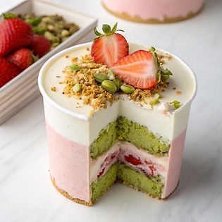 White Chocolate Strawberry Mousse Cups