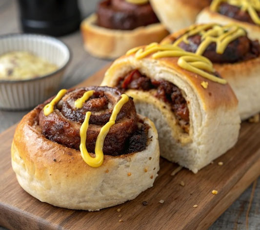 Black Pudding and Mustard Custard Savoury Buns