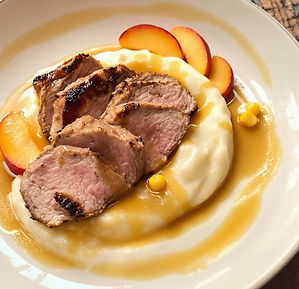 Brined Pork with Potato Purée