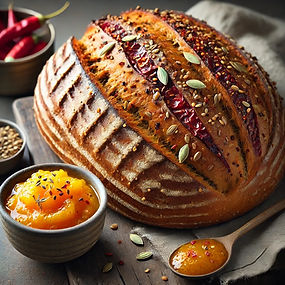 Chili Bread with Mango Chutney