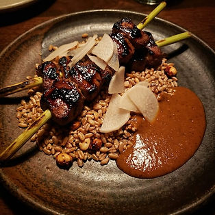 Glazed Ox Heart Skewers