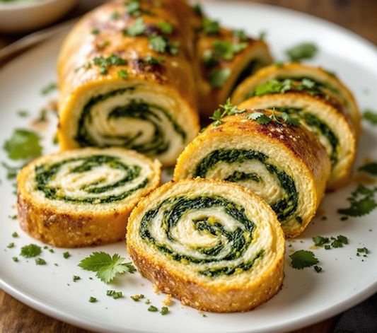 Vegan Spinach and Artichoke Roulade