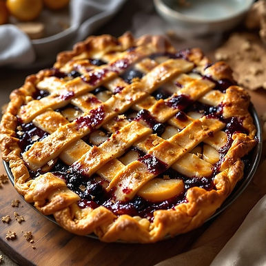 Blueberry, Ginger and Pear Pie