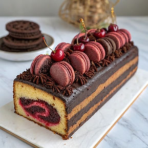 Cherry and Chocolate Marble Loaf Cake