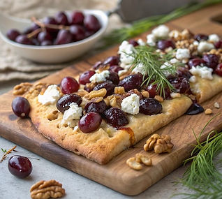 Roasted Grape and Feta Focaccia