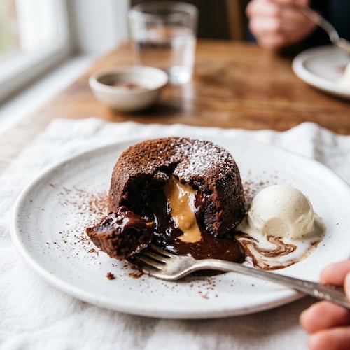 Chocolate Peanut Lava Cake