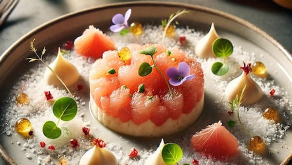 Grapefruit and Scallop Tartare