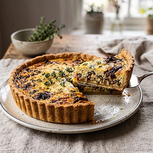 Caramelised Onion, Gruyère and Thyme Quiche