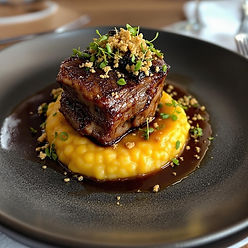 Oxtail with Risotto alla Milanese