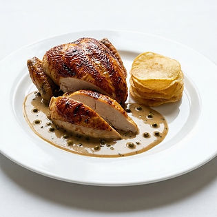 Roasted Poussin with Peppercorn Sauce (Demo)