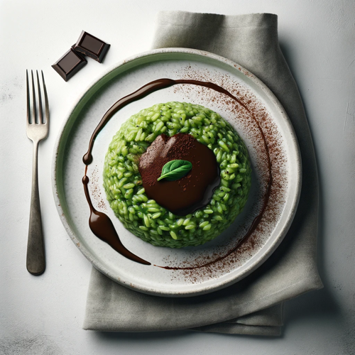 リアルペイントシート Risotto Nero llica Green Risotto with a Mole Negro| Contestant Dish |