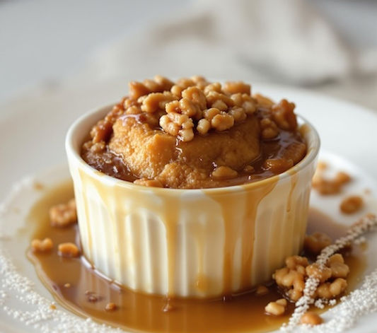 Sticky Toffee Pudding with Caramelised Walnuts