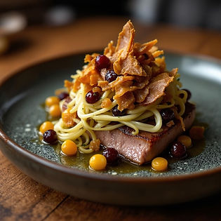 Flat Iron with Kohlrabi and Gooseberries