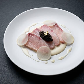 Kombu-Cured Hamachi, Caviar