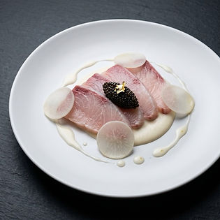 Kombu-Cured Hamachi, Caviar