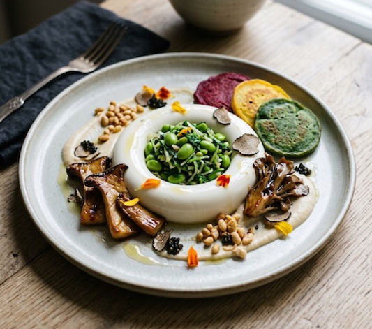 Soybean Salad and Fresh Tofu