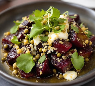 Roasted Beets with Ricotta Schmear