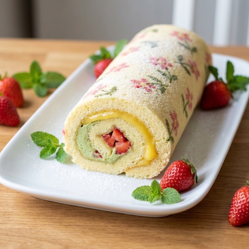 Matcha Lemon Swiss Roll