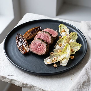 Lamb Saddle, Bitter Endive Salad