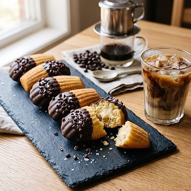 Chocolate-Dipped Madeleines