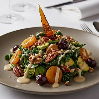 Brassica Trail Mix Salad with Pomegranate Glass