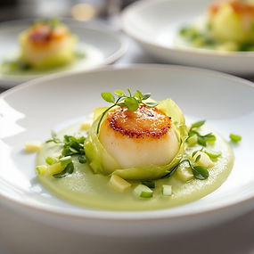 Scallop Chou Farci with Yuzu Kosho Foam
