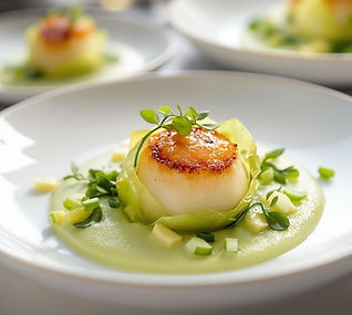 Scallop Chou Farci with Yuzu Kosho Foam