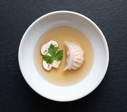 Matsutake Dashi w/ Shrimp Dumplings