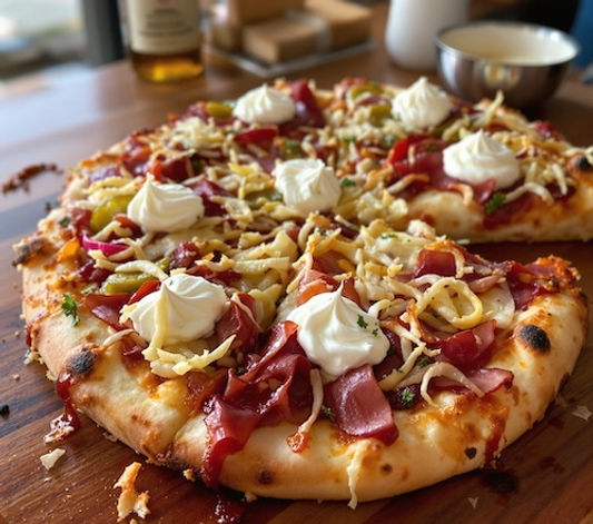 Reuben Pizza with Pickle