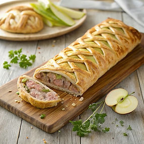 Sausage, Apple and Leek Savory Weave