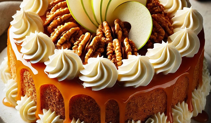 Classic Apple and Walnut Cake