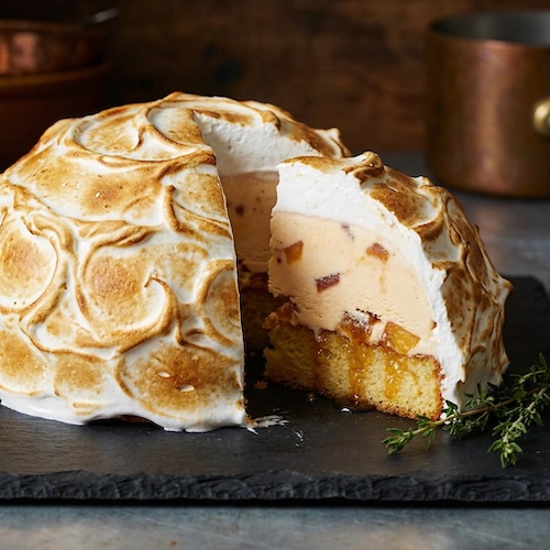 Peach Baked Alaska
