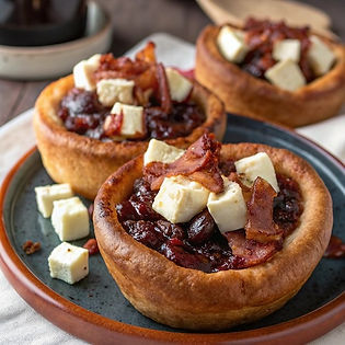 Bacon and Brie Yorkshire Puddings